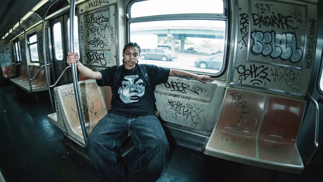 'Chrome' 3LooD Tee, on model