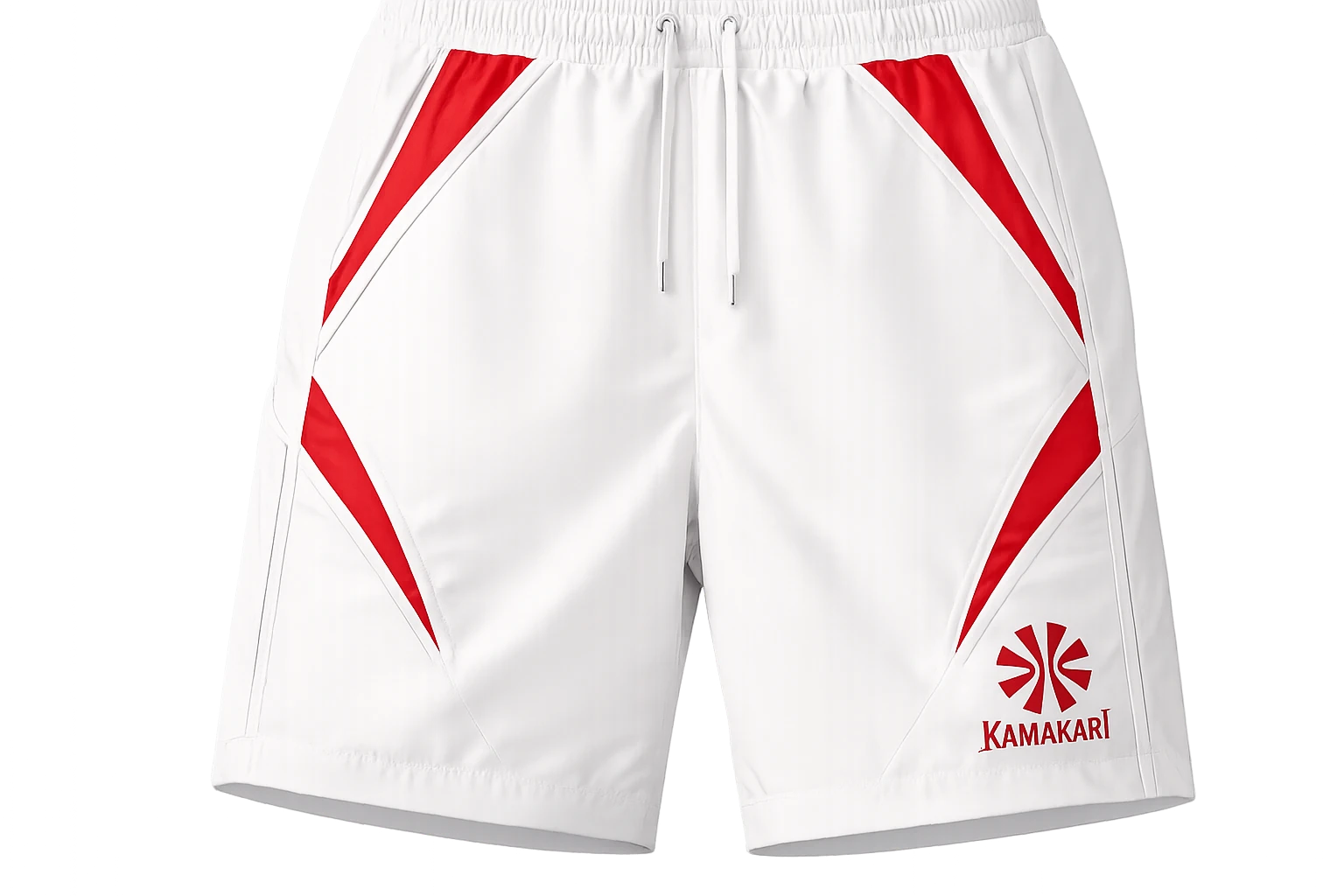 Red & White Trax Shorts